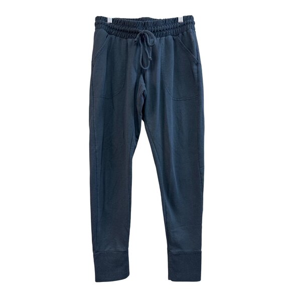 Free People Movement Black Joggers Womens M Cotton Blend Elastic Waist Pockets 2 - Picture 1 of 7